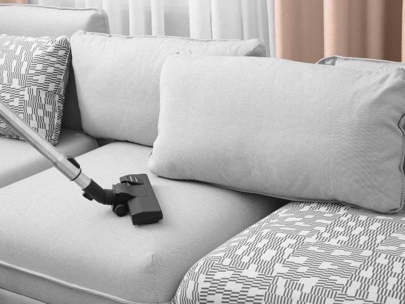 vacuum the sofa